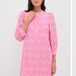 Tuckernuck Pink Floral Eyelet Dress